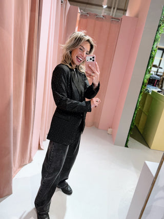 Strass Blazer - Zwart