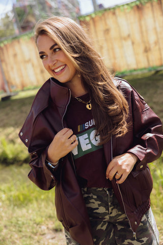 Benja PU Jacket - Bordeaux