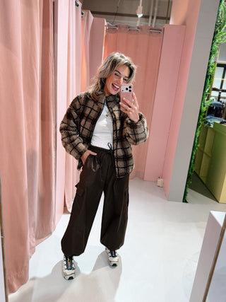 Check Teddy Jacket - Bruin