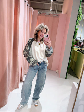 Isa Longsleeve - Camouflage/Roze