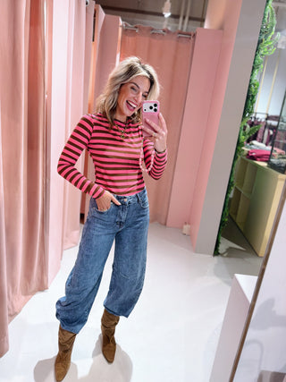 Fay Longsleeve - Roze/Bruin