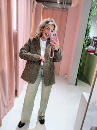 Esther Ruit Blazer - Bruin