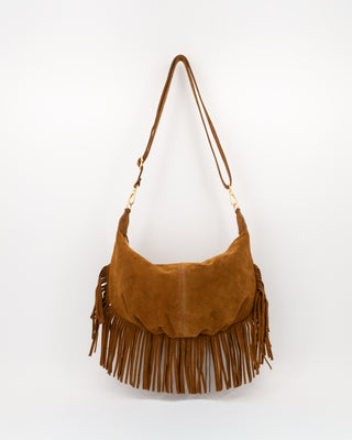 Vromy Suede Bag - Cognac