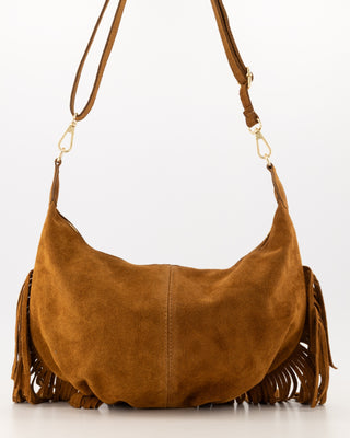 Vromy Suede Bag - Cognac
