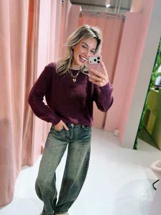 Karlijn Knit -  Aubergine