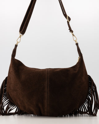 Vromy Suede Bag - Dark Brown