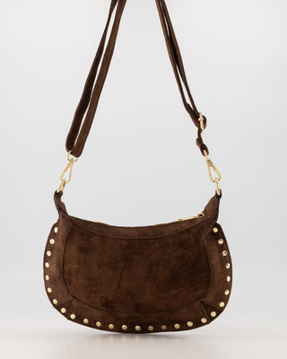 Monica Suede Bag - Dark Brown