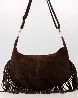 Vromy Suede Bag - Dark Brown