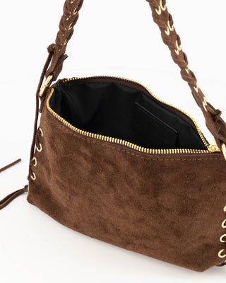 Verony Suede Bag - Dark Brown