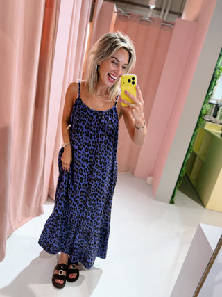 Jasmine Dress - Paars Leopard