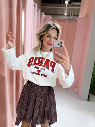 Paris Star Longsleeve - Wit