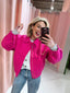 Unique Bomber Jacket - Fuchsia