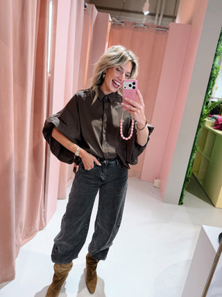 Amira Uni Blouse - Bruin