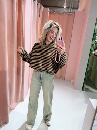 Finn Longsleeve - Bruin/Taupe