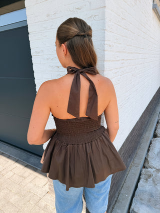 Milou Top - Bruin