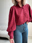 Flore Heart Blouse - Bordeaux