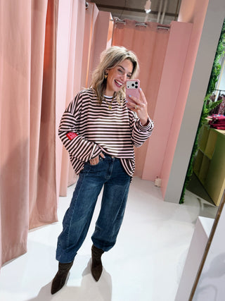 Amore Sweater - Roze/Bruin