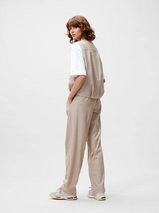 Pinstripe Bodywarmer - Cement