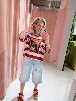 Dog Sweat Tee - Roze