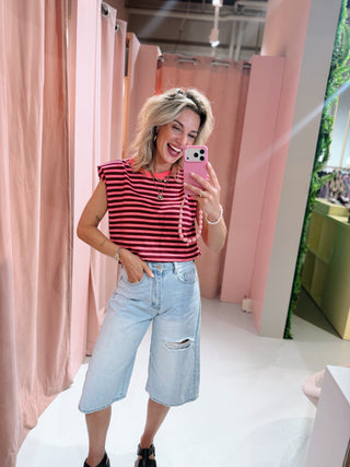 Jessy Top - Bordeaux/Coral
