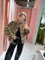 Gabriella Fuzzy Jacket - Leopard Beige