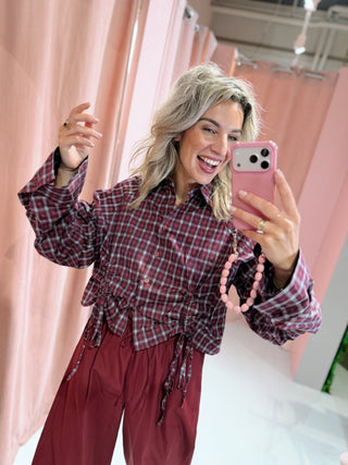 Zoe Ruit Blouse - Bordeaux
