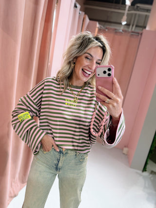 Atelier Club Longsleeve - Groen/Roze
