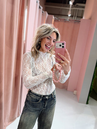 Davina Lace Top - Wit