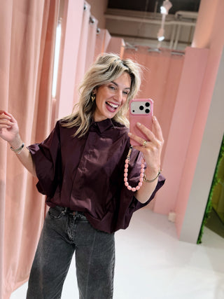 Amira Uni Blouse - Aubergine