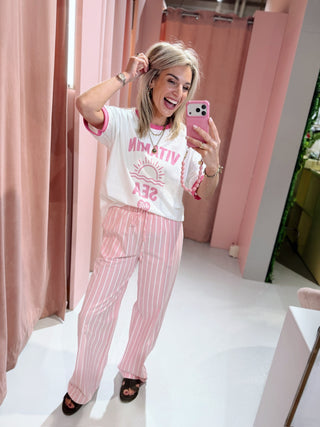 Feel Good Tee - Roze