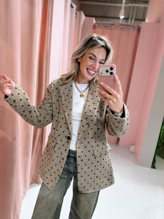 Dot Blazer - Bruin