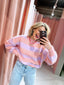 Umare Streep Knit - Roze/Lila