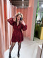 Pascalle Pailletten Dress - Burgundy