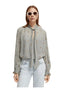 SCOTCH & SODA - Embroided neck-tie blouse - Grijs