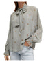 SCOTCH & SODA - Embroided neck-tie blouse - Grijs