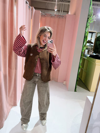 Kiona Longsleeve - Roze/Bruin
