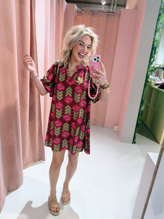 Marie Dress - Bordeaux