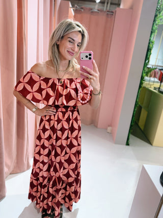 Paola Dress - Bordeaux
