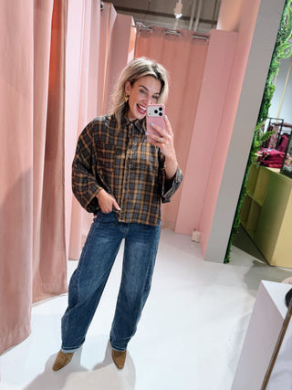 Gwen Ruit Blouse - Bruin