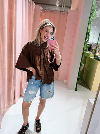 Kristina Blouse - Bruin