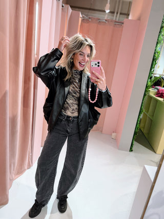 Chloe PU Jacket - Zwart
