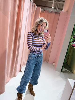 Fay Longsleeve - Lila/Bruin