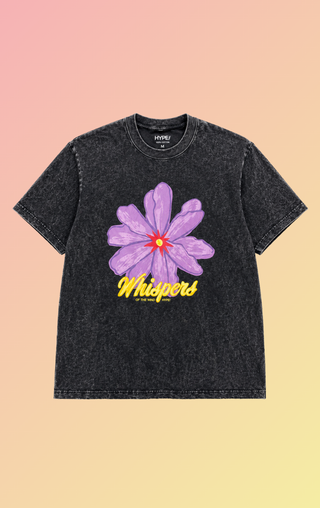 Flower Tee - Grey Washed