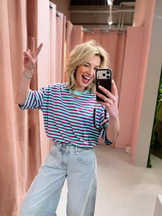 Strass Tee - Turquoise