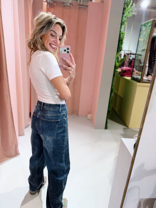 Elenor Barrel Jeans - Blauw