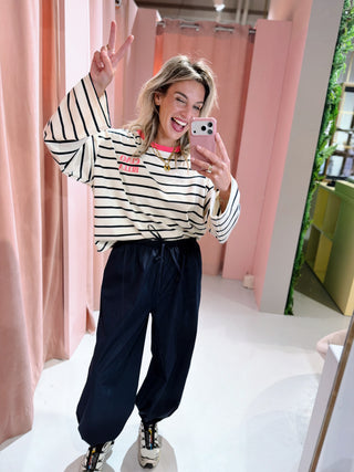 Ciao Bella Longsleeve - Offwhite/Navy