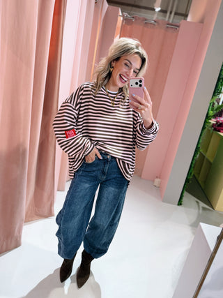 Amore Sweater - Roze/Bruin