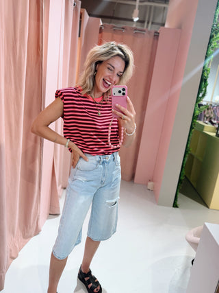 Jessy Top - Bordeaux/Coral