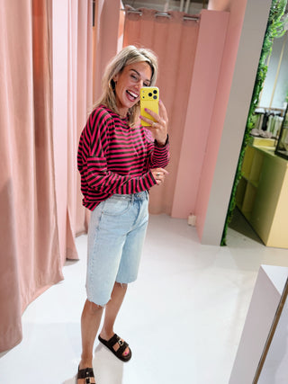 Lisa Longsleeve - Roze/Bruin