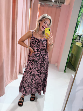 Jasmine Zebra Dress - Lila